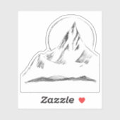 Mountain Peaks schets Sticker (Vel)