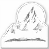Mountain Peaks schets Sticker (Voorkant)