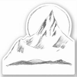 Mountain Peaks schets Sticker