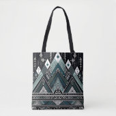 Mountain Peaks Tribal Geometrische Canvas tas (Voorkant)