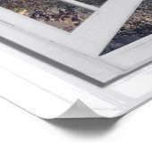 Mountain Peaks Trompe l'oeil Faux Window Uitzicht Poster (Hoek)