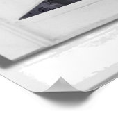 Mountain Peaks Uitzicht Trompe l'oeil Fake Window Poster (Hoek)