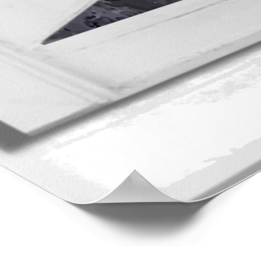 Mountain Peaks Uitzicht Trompe l'oeil Fake Window Poster (Hoek)