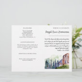 Mountain Photo Funeral Memorial Bifold Program (Staand voorkant)