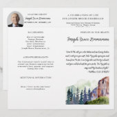 Mountain Photo Funeral Memorial Bifold Program (Voorkant / Achterkant)