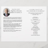 Mountain Photo Funeral Memorial Bifold Program (Achterkant)