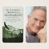 Mountain Photo Funeral Prayer Kaart (Voorkant /achterkant)