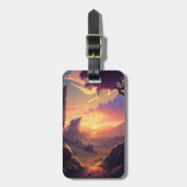 Mountain Photo Sunset Natuur Travel Accessoires Bagagelabel (Voorkant verticaal)