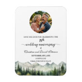 Mountain Pine 18 Wedding Jubileum Save the Date Magneet (Verticaal)