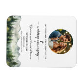 Mountain Pine 1 Wedding Anniversary Save the Date Magneet (Horizontaal)