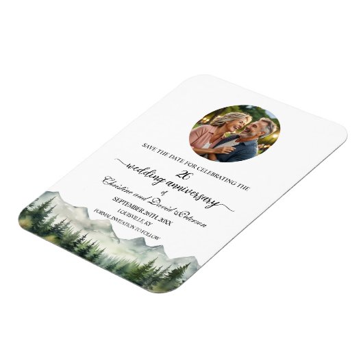 Mountain Pine 26 Wedding Jubileum Save the Date Magneet (Linkerzijde)