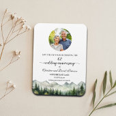 Mountain Pine 62 Wedding Anniversary Save the Date Magneet