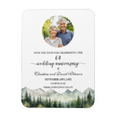 Mountain Pine 64 Wedding Jubileum Save the Date Magneet (Verticaal)