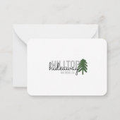 Mountain Pine Cabin Vakantiehuis Dank u kaart Notitiekaartje (Achterkant)