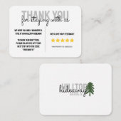 Mountain Pine Cabin Vakantiehuis Dank u kaart Notitiekaartje (Voorkant / Achterkant)