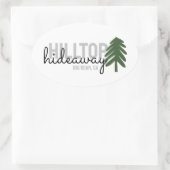 Mountain Pine Cabin Vakantiehuis - Oval Sticker (Tas)