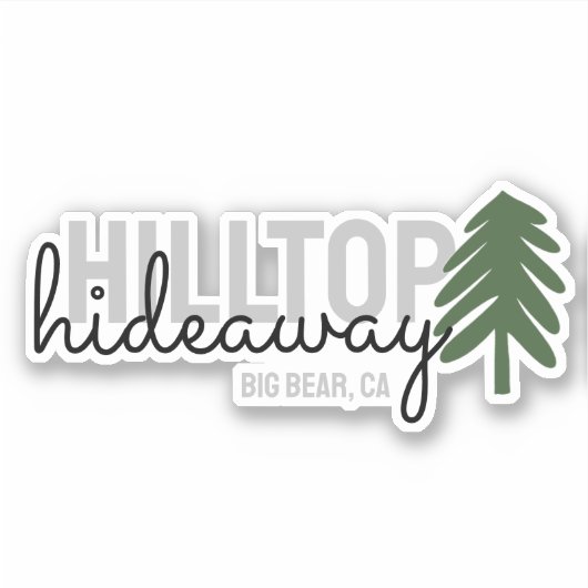 Mountain Pine Cabin Vakantiehuis - Vinyl Sticker (Voorkant)