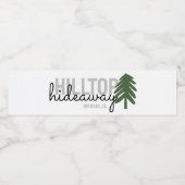 Mountain Pine Cabin Vakantiehuis - Waterfles Etiket (Enkel label)