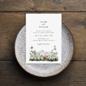 Mountain Pine Forest Wedding Invitation Kaart