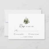 Mountain Pine Forest Wedding RSVP Card (Voorkant)