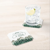 Mountain & Pine niet nemen mijn Drink bruiloft Kartonnen Onderzetters (Insitu)