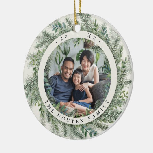 Mountain Pine - Persoonlijke foto Keramisch Ornament (Links)