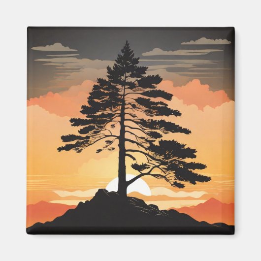 Mountain Pine Refrigerator Magnet - Majestic Fores (Voorkant)