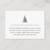 Mountain Pine Tree Baby shower Aangepast Informatiekaartje (Voorkant)