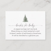 Mountain Pine Tree Baby shower Boeken voor Baby Informatiekaartje (Voorkant)
