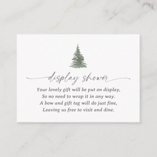 Mountain Pine Tree Display Douche Informatiekaartje (Voorkant)