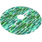 Mountain Pine Tree Forest Waterverf Kerstboom Rok (Gekanteld)