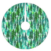 Mountain Pine Tree Forest Waterverf Kerstboom Rok (Voorkant)