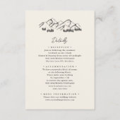 Mountain Pine Tree Minimalistische Outdoor Bruilof Informatiekaartje (Voorkant)