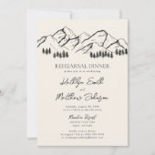 Mountain Pine Tree Modern Outdoor repetitie diner Kaart (Voorkant)