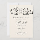 Mountain Pine Tree Outdoor Bachelorette Party Kaart (Voorkant)