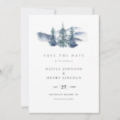 Mountain Pine Tree Photo Sla de datum Kaart op (Voorkant)