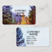 mountain pine trees fall nature art outdoors  visitekaartje (Voorkant / Achterkant)