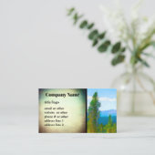 Mountain Pine Trees natuur Art Artistiek Visitekaartje (Staand voorkant)