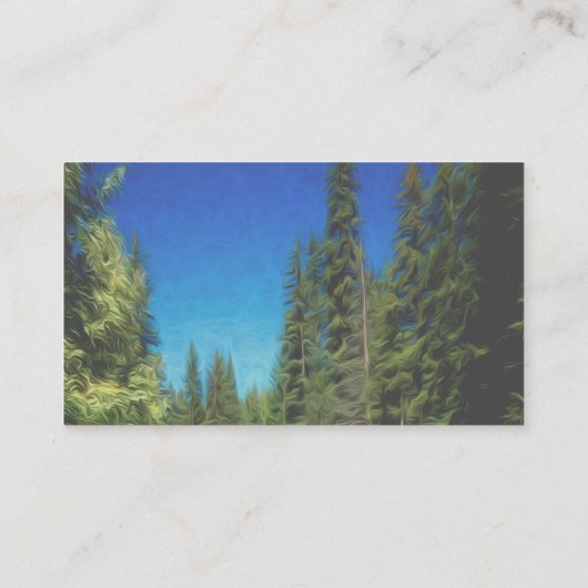 Mountain Pine Trees natuur Custom Visitekaartje (Achterkant)