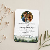 Mountain Pine Wedding Anniversary Save the Date Magneet
