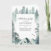 Mountain Pines Foto Viering van het leven Begrafen Programma (Voorkant)