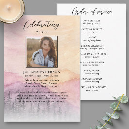 Mountain Pines Funeral Photo Program Kaart