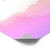 Mountain Pink | Personalized Baby Birth Poster (Hoek)