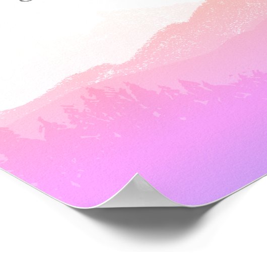 Mountain Pink | Personalized Baby Birth Poster (Hoek)