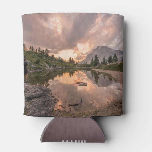 Mountain Pond aangepaste monogram koelbox Blikjeskoeler (Achterkant)