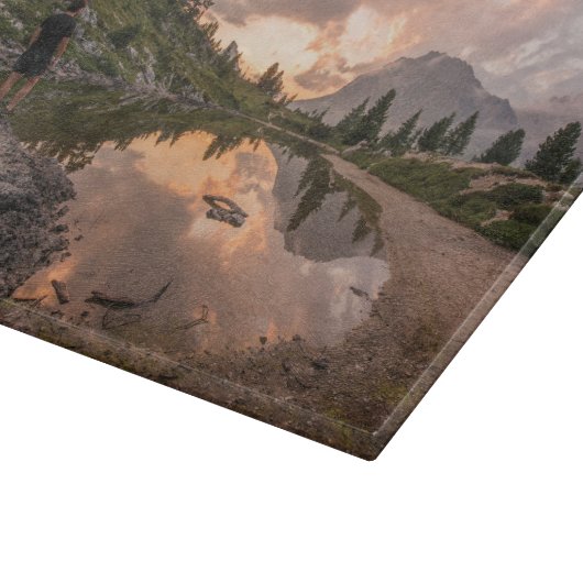 Mountain Pond aangepaste monogram snijplank (Hoek)