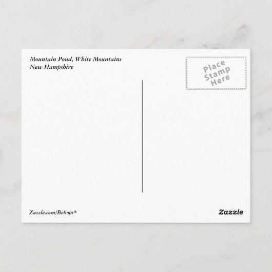 Mountain Pond Briefkaart (Achterkant)