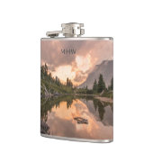 Mountain Pond custom monogram fles Heupfles (Links)