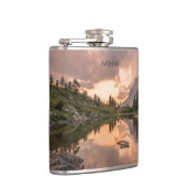 Mountain Pond custom monogram fles Heupfles (Rechts)