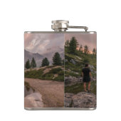 Mountain Pond custom monogram fles Heupfles (Achterkant)